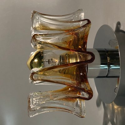 Italian Handcrafted Murano Glass Wall Light or Flush Mount from Effetre Murano, 1960s-HWV-742179