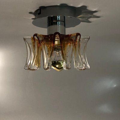 Italian Handcrafted Murano Glass Wall Light or Flush Mount from Effetre Murano, 1960s-HWV-742179