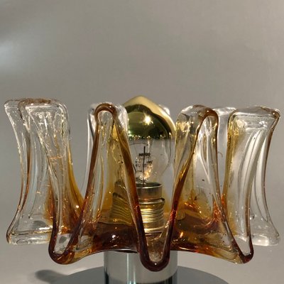 Italian Handcrafted Murano Glass Wall Light or Flush Mount from Effetre Murano, 1960s-HWV-742179