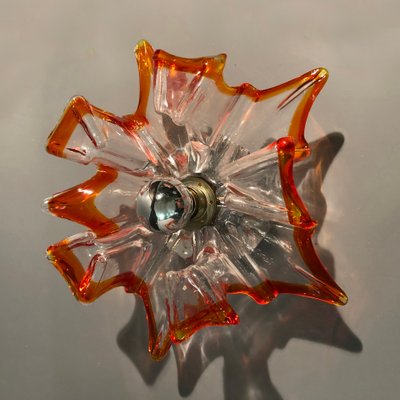 Italian Handcrafted Murano Glass Wall Light or Flush Mount from Effetre Murano, 1960s-HWV-742166