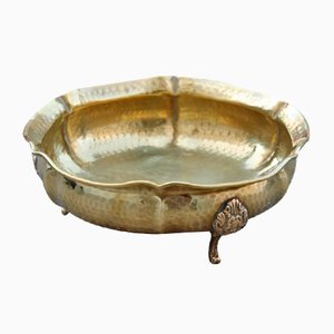 Italian Handmade Hammered Brass Bowl, 1970s-EH-703929