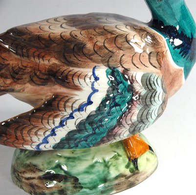 Italian Handpainted Duck Figurine, 1970s-GIW-1701975