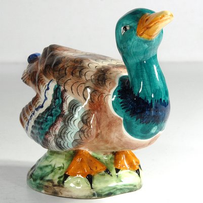 Italian Handpainted Duck Figurine, 1970s-GIW-1701975