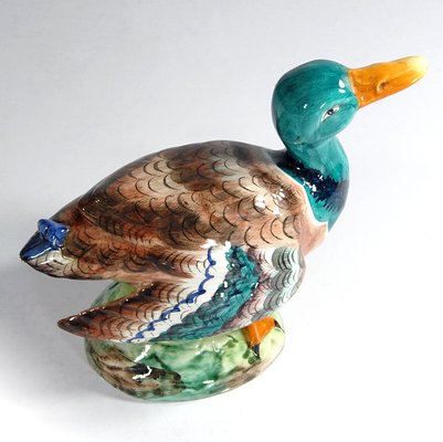 Italian Handpainted Duck Figurine, 1970s-GIW-1701975