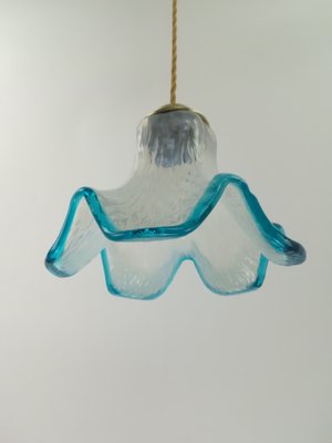 Italian Hanging Lamp with Opal Glass Shade, 1950s-KDB-1358169