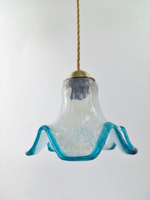 Italian Hanging Lamp with Opal Glass Shade, 1950s-KDB-1358169