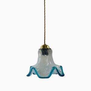 Italian Hanging Lamp with Opal Glass Shade, 1950s-KDB-1358169