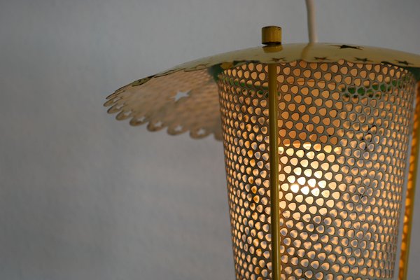 Italian Hanging Lamp with Two Lanterns, 1950s-AA-1703282