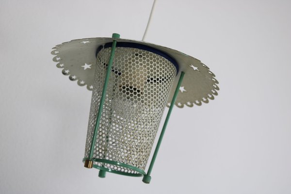 Italian Hanging Lamp with Two Lanterns, 1950s-AA-1703282