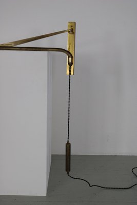 Italian Height-Adjustable Swivel Telescope Wall Lamp, 1950s-AA-1775306