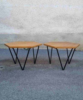 Italian Hexagonal Coffee Tables by Gio Ponti for Isa Bergamo, Italy, 1950s, Set of 2-PUG-2028145