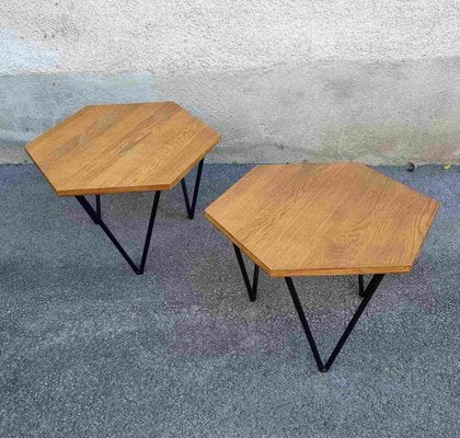 Italian Hexagonal Coffee Tables by Gio Ponti for Isa Bergamo, Italy, 1950s, Set of 2-PUG-2028145