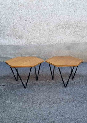 Italian Hexagonal Coffee Tables by Gio Ponti for Isa Bergamo, Italy, 1950s, Set of 2-PUG-2028145