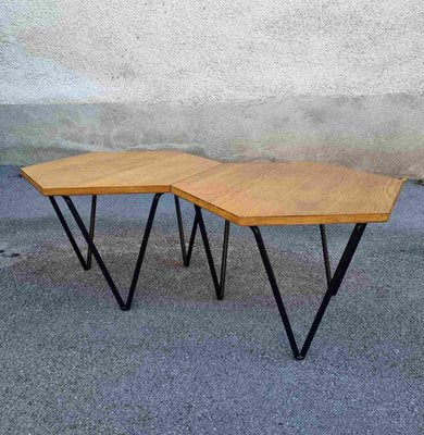 Italian Hexagonal Coffee Tables by Gio Ponti for Isa Bergamo, Italy, 1950s, Set of 2-PUG-2028145