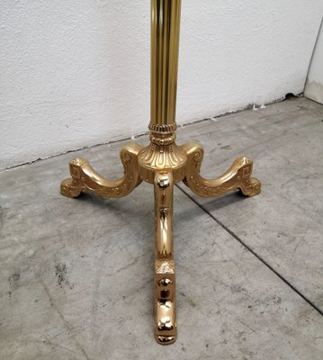 Italian Hollywood Regency Brass Floor Coat Rack, 1980s-EUP-781924