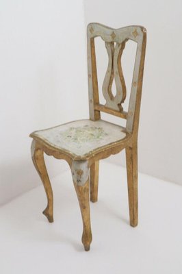 Italian Hollywood Regency Chair in Wood & Gilt-ESB-1376924