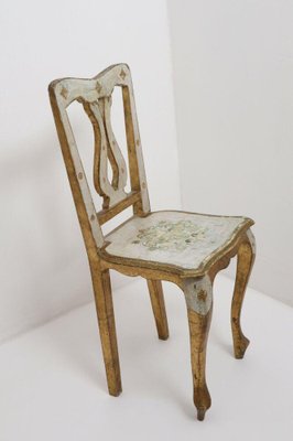 Italian Hollywood Regency Chair in Wood & Gilt-ESB-1376924