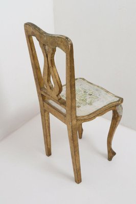 Italian Hollywood Regency Chair in Wood & Gilt-ESB-1376924