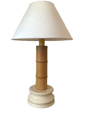 Italian Hollywood Regency Table Lamp in Bamboo for RCM, 1970s-TXN-1354505