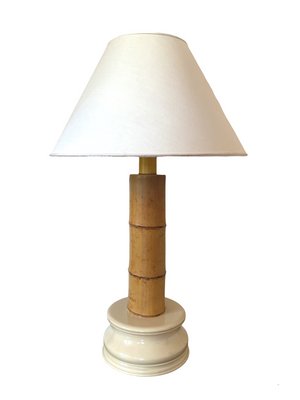 Italian Hollywood Regency Table Lamp in Bamboo for RCM, 1970s-TXN-1354505