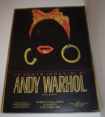 Italian Illuminated Evelina Laviano Poster by Andy Warhol, 1989-VA-781933