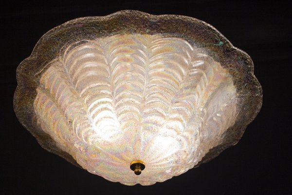 Italian Iridescent Murano Glass Ceiling Light, 1960-MBH-1031795