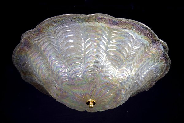 Italian Iridescent Murano Glass Ceiling Light, 1960-MBH-1031795