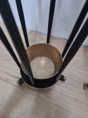 Italian Iron and Brass Umbrella Stand, 1960s-HQI-1125372