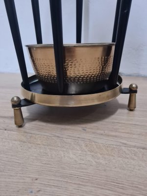 Italian Iron and Brass Umbrella Stand, 1960s-HQI-1125372