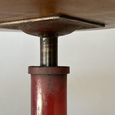 Italian Iron and Wood Stool, 1960s-YMJ-1823419