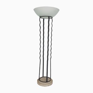 Italian Iron Stone and Glass Floor Light-ZO-1116151