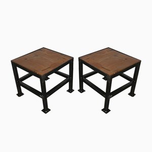 Italian Iron Stools, 1970s, Set of 2-WWQ-741747