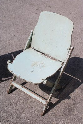 Italian Lacquered Curved Wood Folding Chairs, 1950s, Set of 2-EH-732035