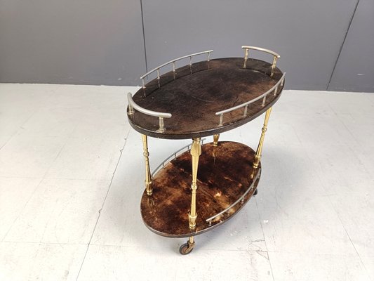 Italian Lacquered Serving Bar Cart attributed to Aldo Tura, 1960s-IRH-2032354