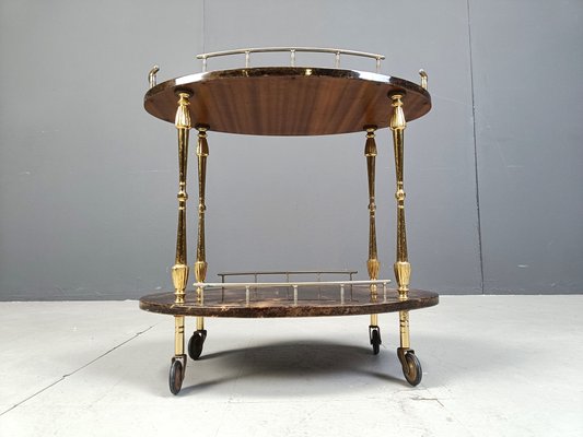 Italian Lacquered Serving Bar Cart attributed to Aldo Tura, 1960s-IRH-2032354