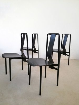 Italian Leather Irma Chairs by Achille Castiglioni for Zanotta, Set of 4-UIW-993817