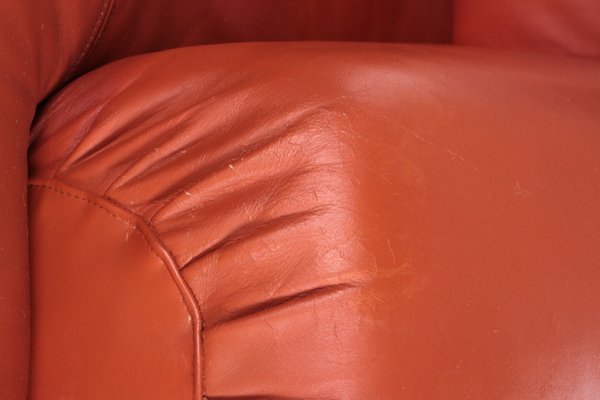 Italian Leather Lounge Chairs, 1970s, Set of 2-EZZ-1326175