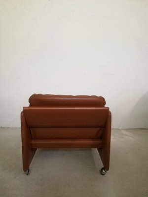 Italian Leather Springtime Series Armchair by Marco Zanuso for Arflex, 1960s-UIW-1279091