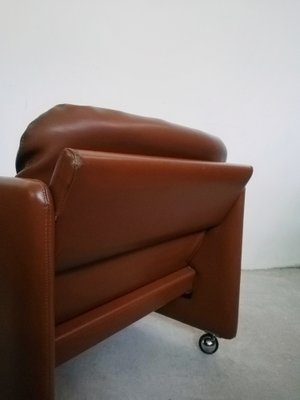 Italian Leather Springtime Series Armchair by Marco Zanuso for Arflex, 1960s-UIW-1279091