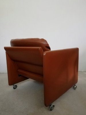 Italian Leather Springtime Series Armchair by Marco Zanuso for Arflex, 1960s-UIW-1279091