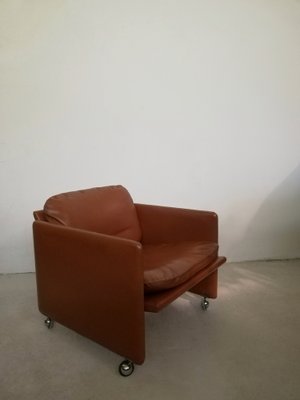 Italian Leather Springtime Series Armchair by Marco Zanuso for Arflex, 1960s-UIW-1279091