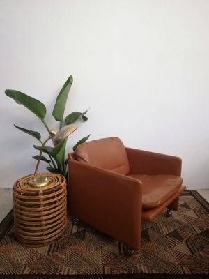 Italian Leather Springtime Series Armchair by Marco Zanuso for Arflex, 1960s-UIW-1279091