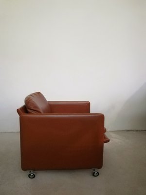 Italian Leather Springtime Series Armchair by Marco Zanuso for Arflex, 1960s-UIW-1279091