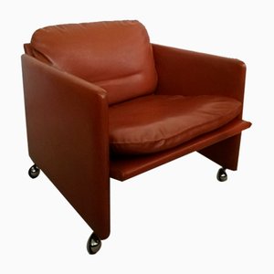 Italian Leather Springtime Series Armchair by Marco Zanuso for Arflex, 1960s-UIW-1279091