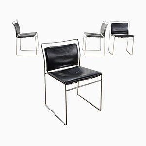 Italian Leather Tulu Dining Chairs by Kazuhide Takaham for Gavina, Set of 4-VMM-1446235