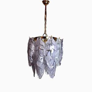 Italian Lilac Murano Glass Chandelier by Mazzega, 1970s-EJE-898196