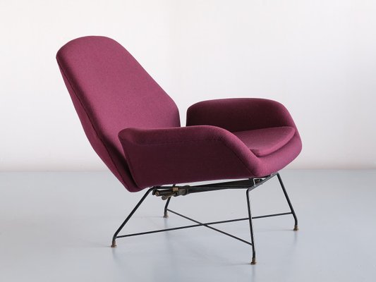 Italian Lotus Adjustable Lounge Chair by Augusto Bozzi for Saporiti Italia, 1960s-FMT-1140832