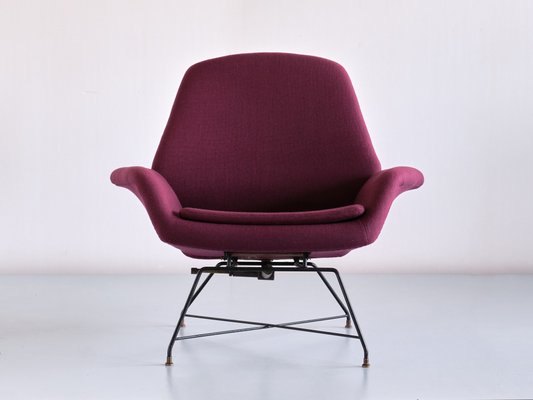 Italian Lotus Adjustable Lounge Chair by Augusto Bozzi for Saporiti Italia, 1960s-FMT-1140832