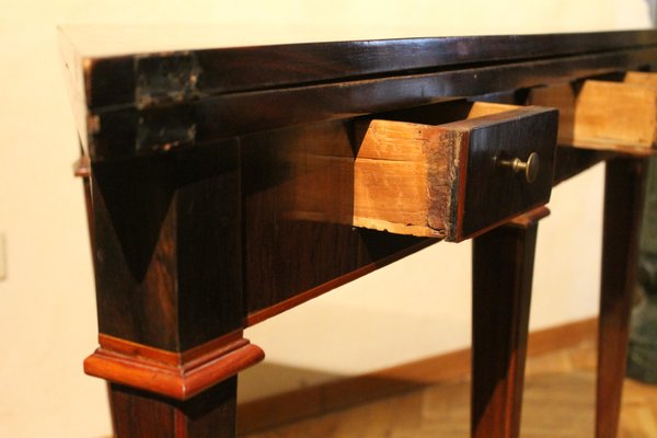 Italian Louis XVI Period Tulipwood and Kingwood Two Drawers Folding Table-AXE-1433445