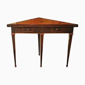 Italian Louis XVI Period Tulipwood and Kingwood Two Drawers Folding Table-AXE-1433445